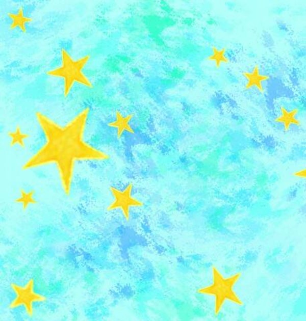 DV.48 Design Sterne auf Batik Blautöne