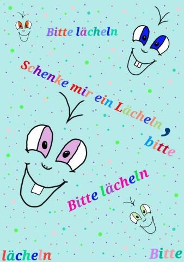DV.54 Design Hellblau Schenk mir ein Lächeln, Grinsebacke