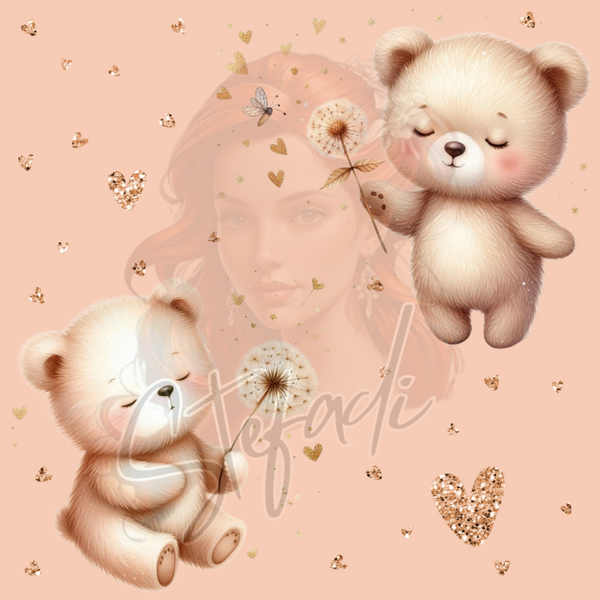DV.20 Design Teddy Pusteblume Rosa
