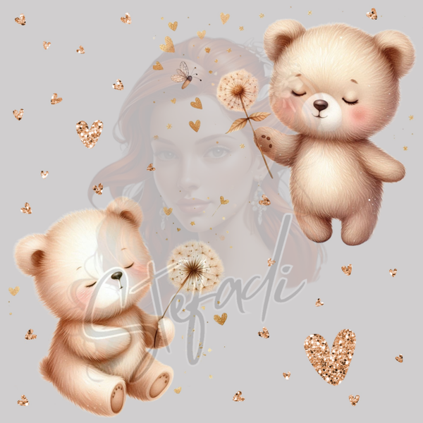 DV.15 Design Teddy Pusteblume Flieder