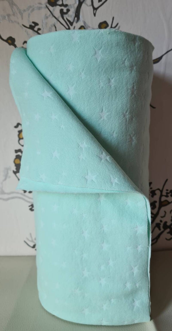 Jaquard Bündchen Hellmint Sterne , 38cm br.