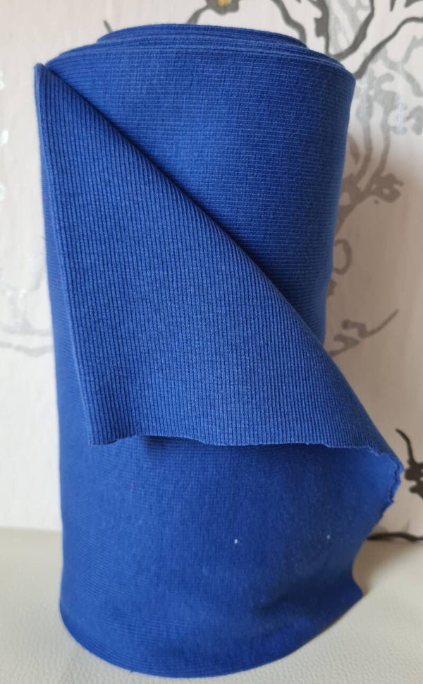 Ripp Bündchen Schlauchware Royalblau , 29cm br.