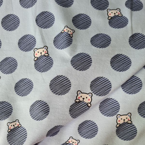 Baumwolljersey Hamsterball Hellblau (Öko-Tex)