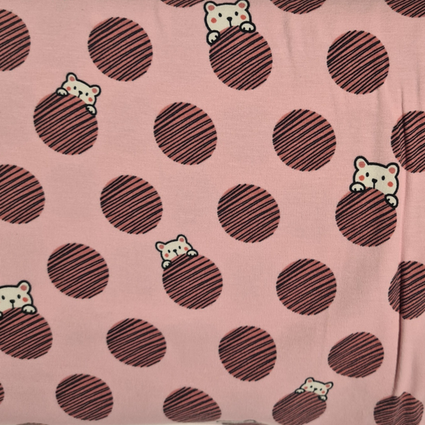 Baumwolljersey Hamsterball Rosa (Öko-Tex)