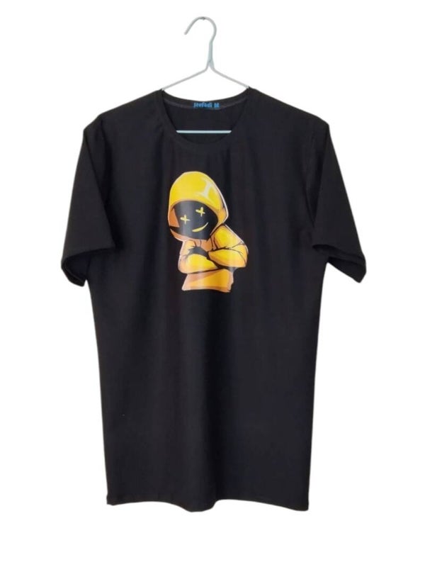 Schwarzes T-Shirt in M mit Bügelbild