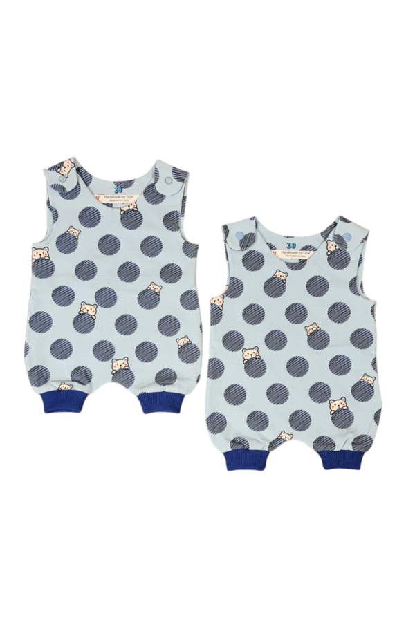 Süße Strampler "Hamsterball Babyblau" Frühchen gr. 38