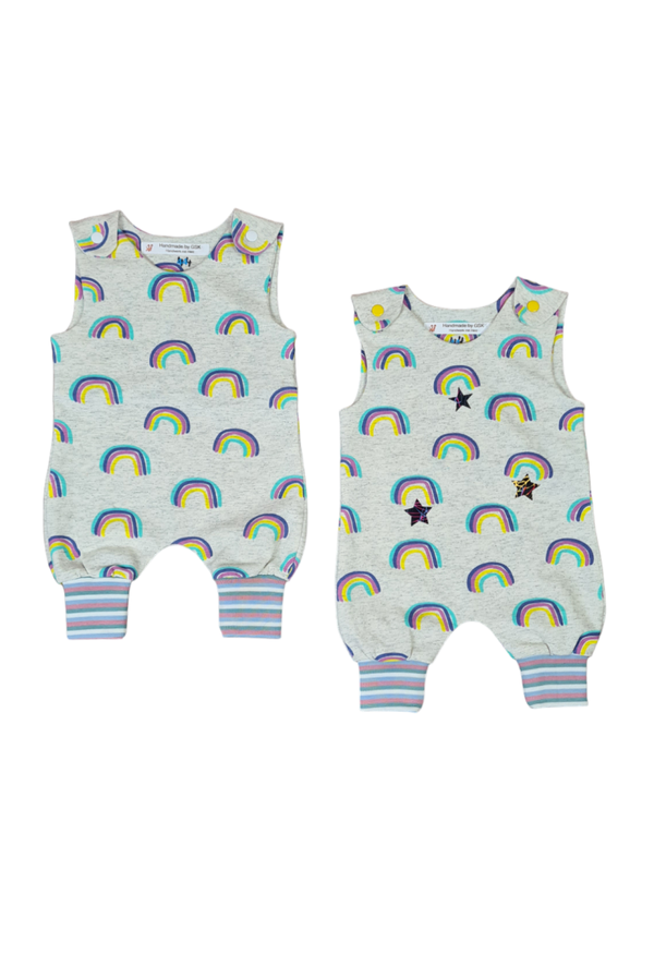 Süße Strampler "Regenbogen" Frühchen gr. 44