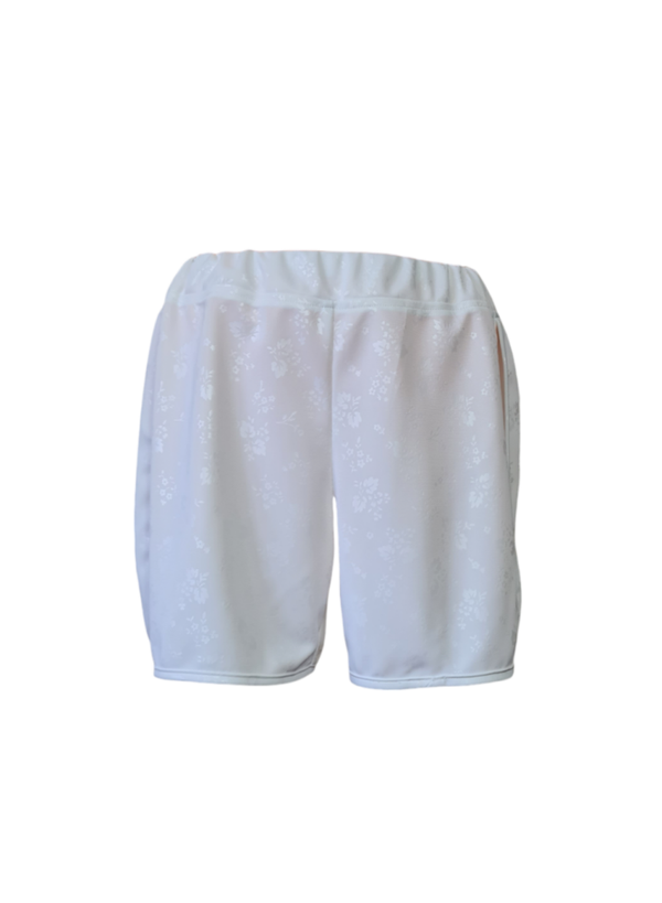 Weiße Wickelshorts mit Blumen 38 - 40