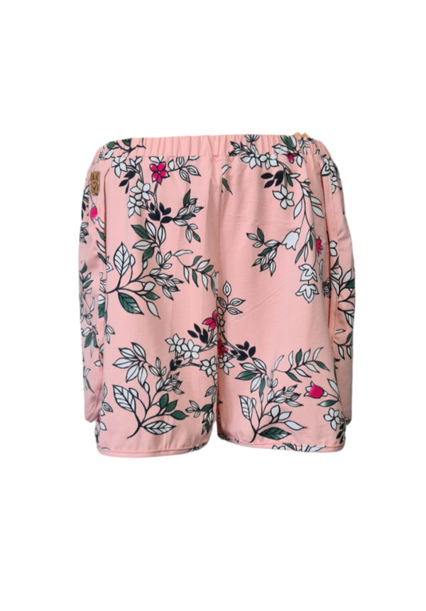 Rosa Wickelshorts mit Blumen 38 - 40