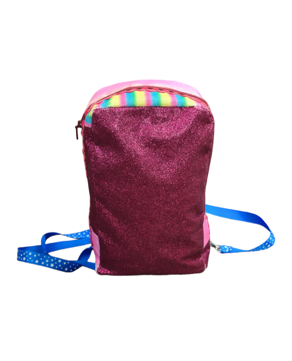 Kunstleder Rucksack " Weinrot "