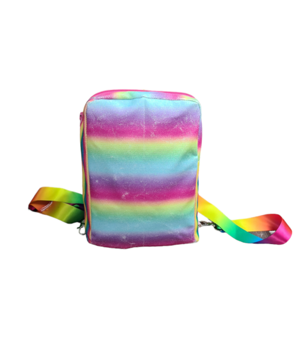 Kunstleder Rucksack " Pink-Regenbogen "