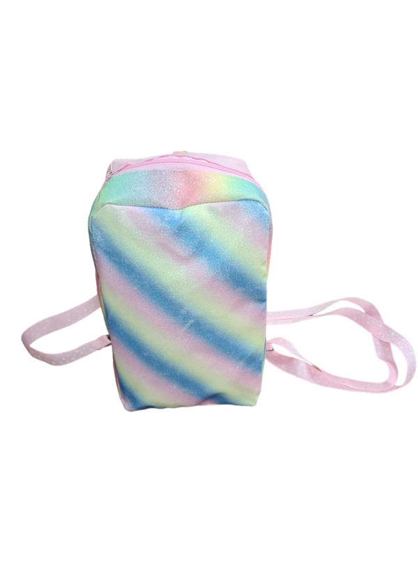 Kunstleder Rucksack " Rosa-Regenbogen "