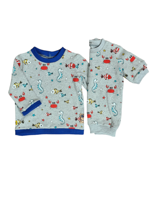Pullover & T-Shirt Grau Meliert Meerestiere 56 ,