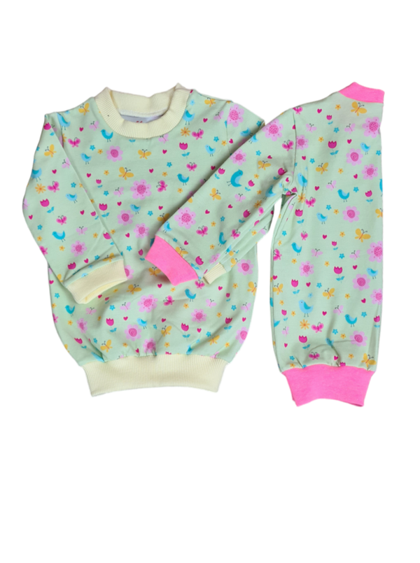 Pullover Lichtgrün Frühlingsvögel 56