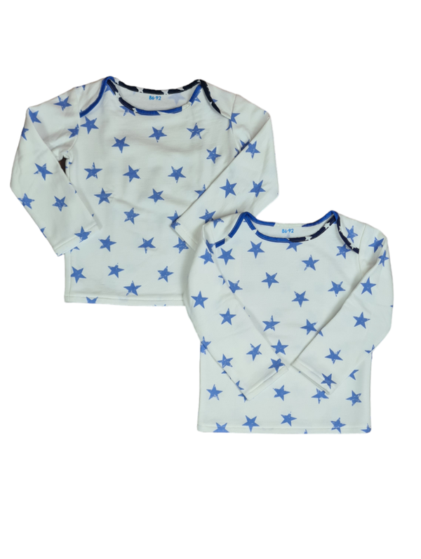Pullover mit amerikanischen Ausschnitt *Sterne* 86 - 92