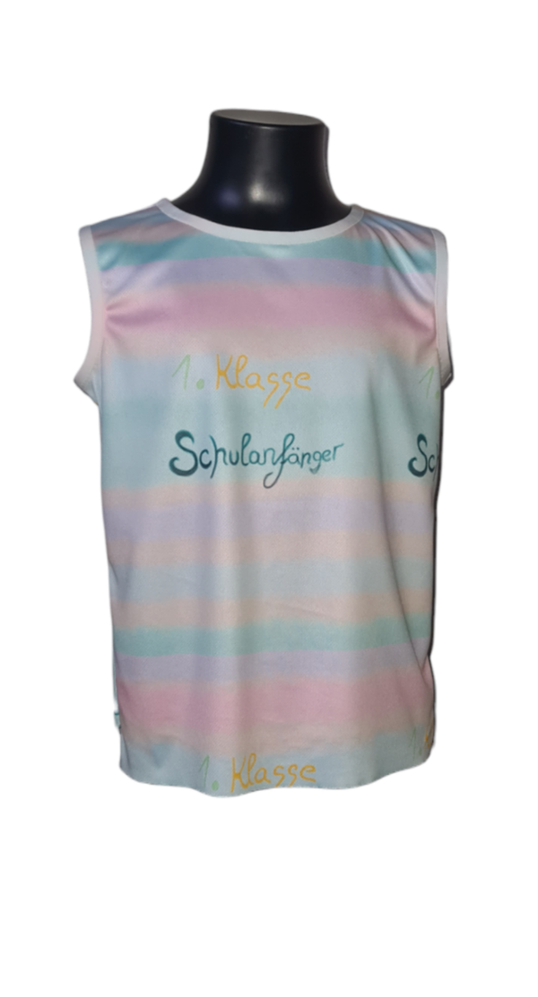 Ärmelloses Shirt Kids 122-128 " Eigenproduktion Schulanfänger "