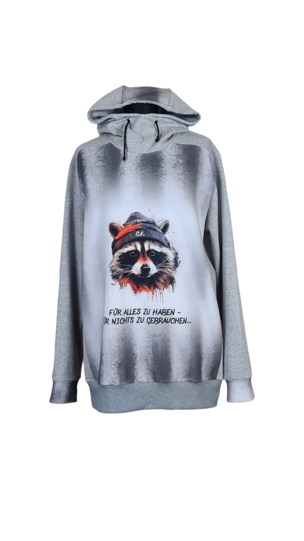 Einzelstück - Unikat  Pullover mit Kapuze gr. M