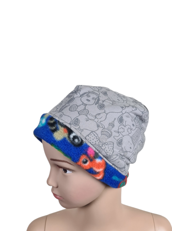 Upcycling Wende Beanies verschiedene Varianten KU* 46 & 47cm ab 7 Monate