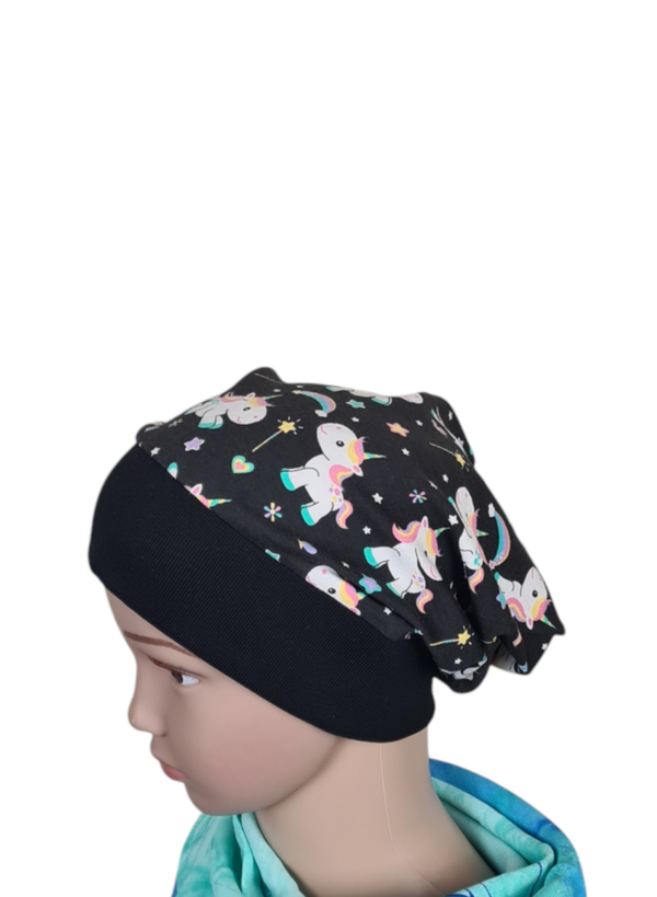 einfache Beanie mit Bündchen verschiedene  Varianten & Größen
