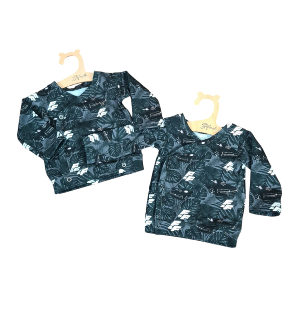 Frühchen Wickelshirt in Anthrazit von FF, Gr.44