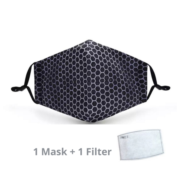 Stylish Re-usable Face Mask - Honey comb
