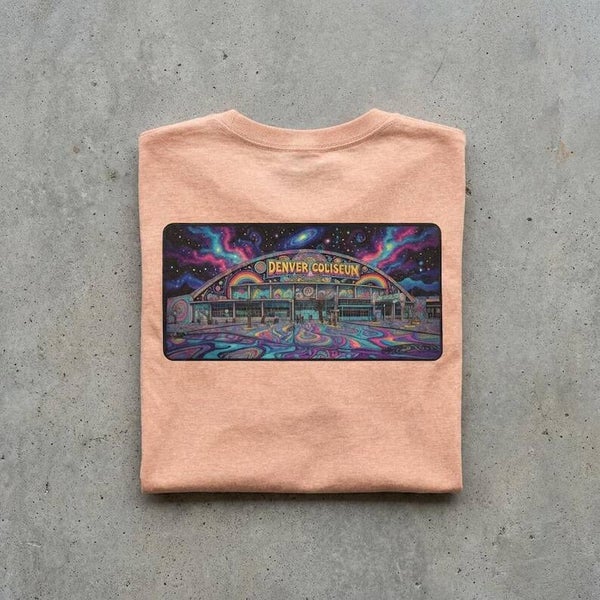 Native303 Tee | Denver Coliseum 'black light pyschedelica' back design - vintage Denver gear