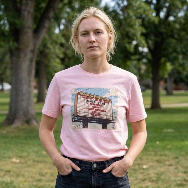 Native 303 - Best of Denver | Rainbow Music Hall Billboard Graphic T-Shirt - vintage Denver gear