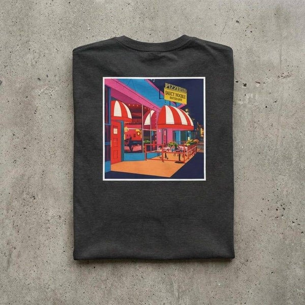 Native303 Tee | Saucy Noodle pop art back design - vintage Denver gear