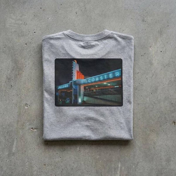 Native303 Tee | Lakeside Cyclone Coaster on back design - vintage Denver gear