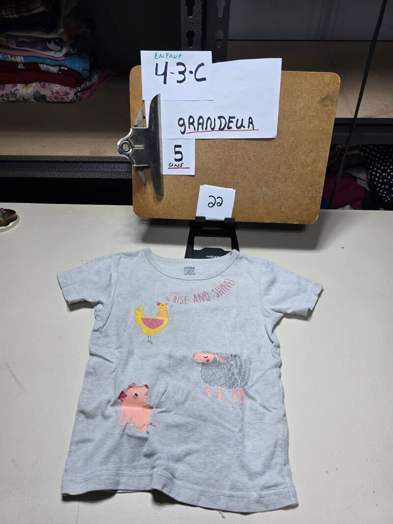 4-3-C 22  Enfant 5 Chandail
