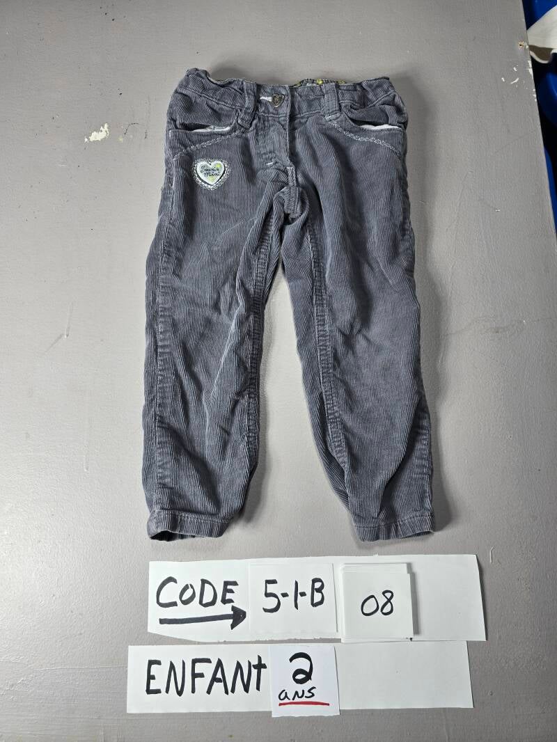 5-1-B 8  Enfant 2 Pantalon