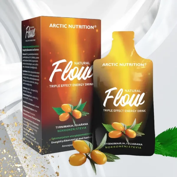 FLOW- ENERGIAJUOMA TYRNIMARJA / 7 x 20 g annospussia