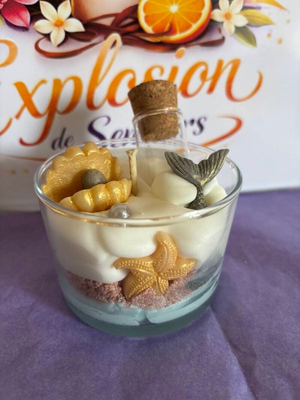 Bougie bouteille à la mer