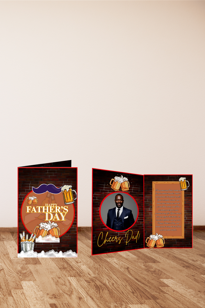 CHEERS DAD JUMBO CARD
