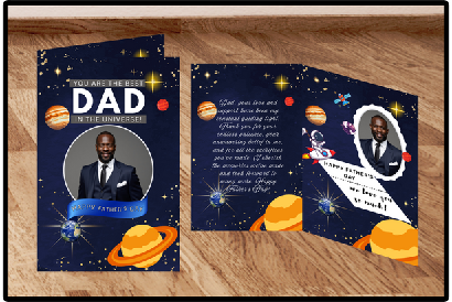 BEST DAD IN THE UNIVERSE JUMBO CARD