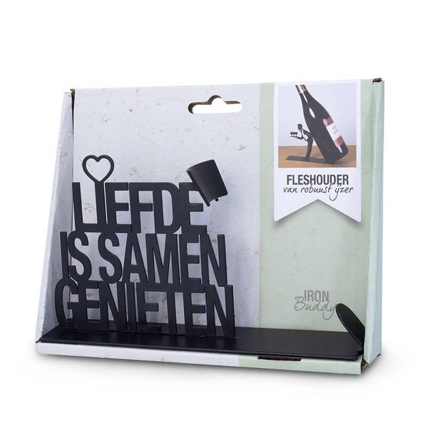 Fleshouder “Liefde is samen genieten” – Iron Buddy
