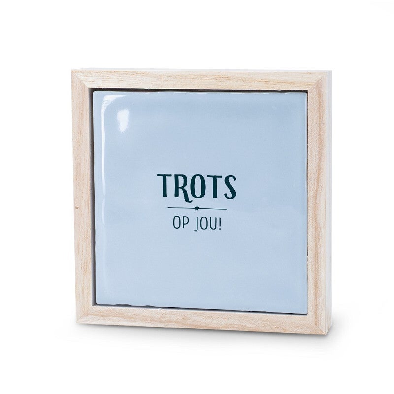 ✨ Keramieken Decoratietegel – “Trots op jou!” ✨