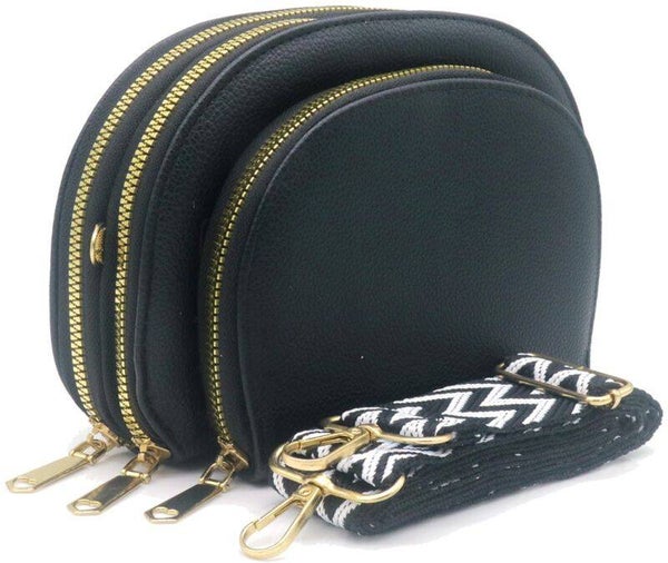 ✨ Special Edition Portemonnee-Tas – Black Triple Zip ✨