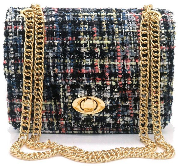 ✨ Tweed Crossbody – Midnight Chic Edition ✨