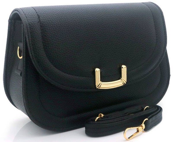 ✨ Structured Crossbody – Black Gold Detail ✨