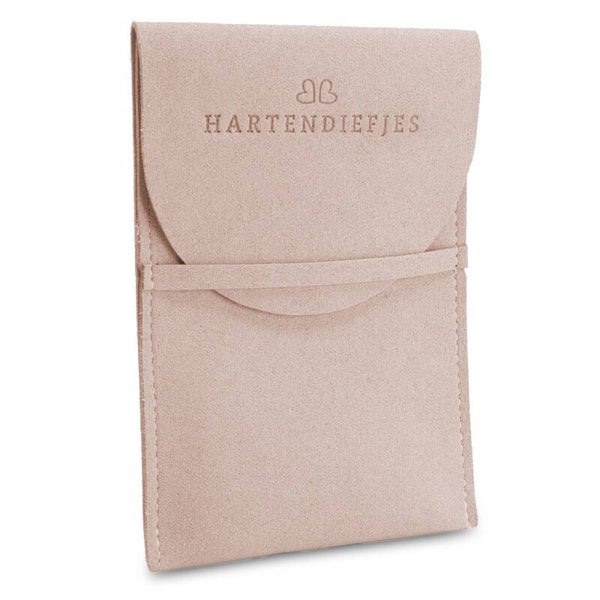Hartendiefjes – Bewaarzakje in oudroze suèdelook