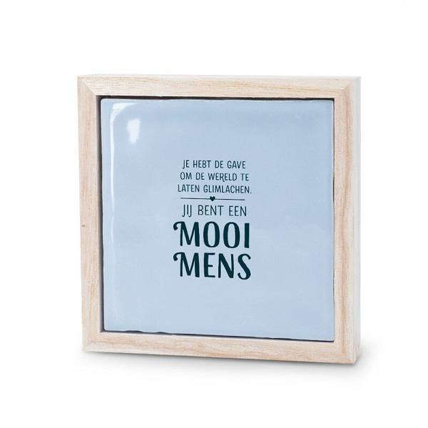 ✨ Keramieken Decoratietegel – “Jij bent een mooi mens” ✨