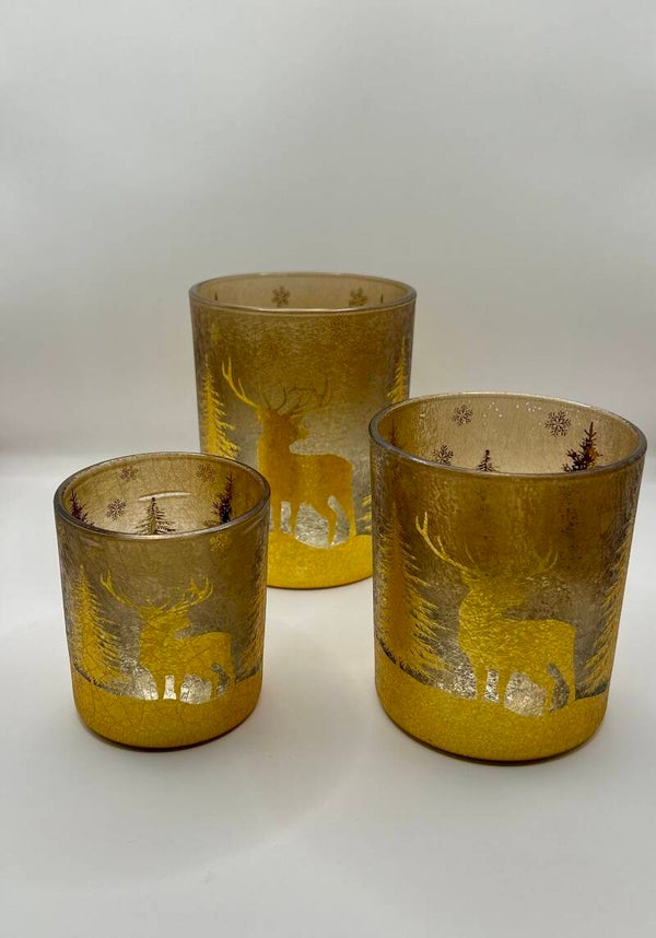 Theelichthouders Rendier – Set van 3