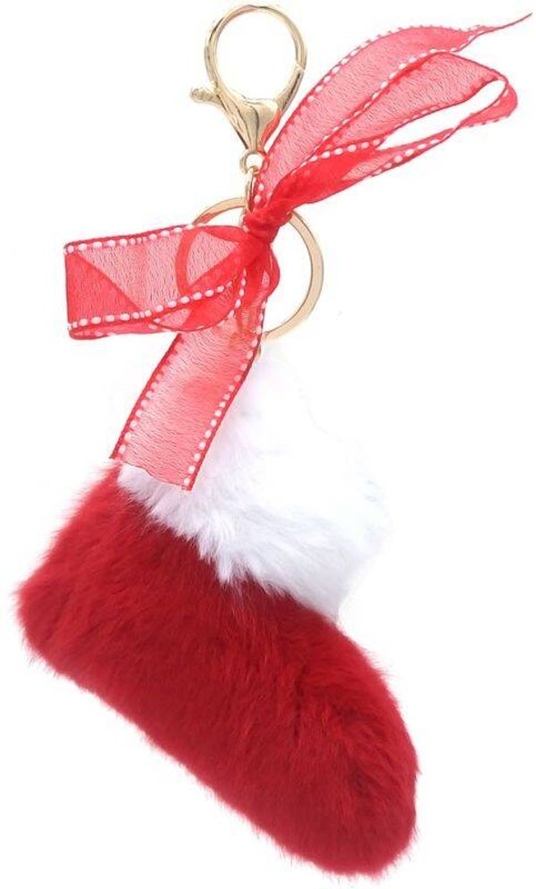 ❤️ Bag Charm – Cosy Stocking Rood