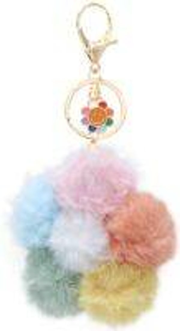 🌸 Bloomy Pom Bag Charm