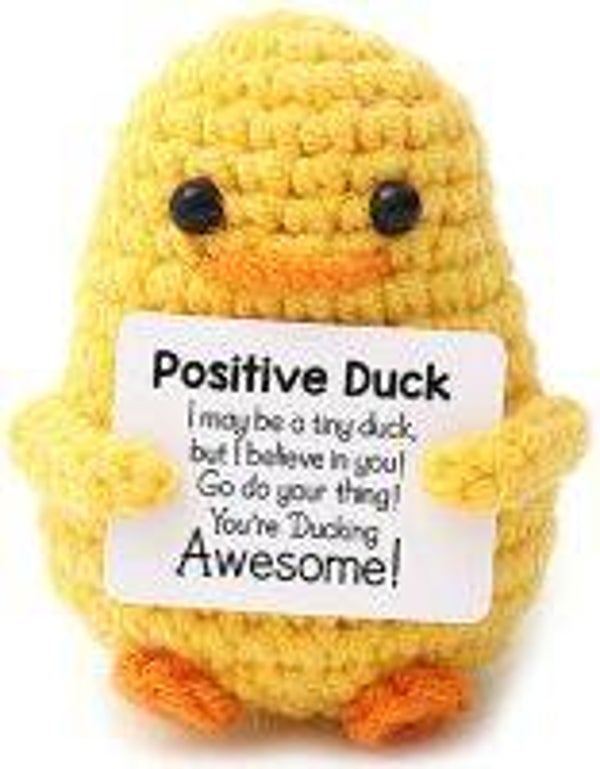 🦆 Positive Duck – mini haakwerkje met boodschap