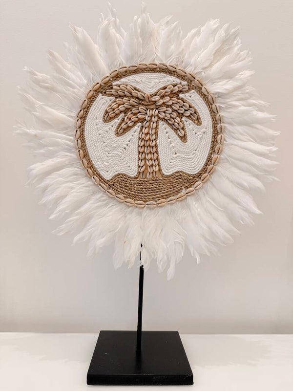 Veren met palm op standaard