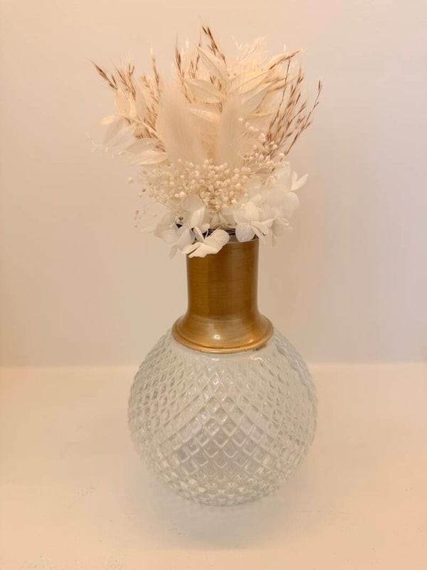 Vaasje goud met pampas