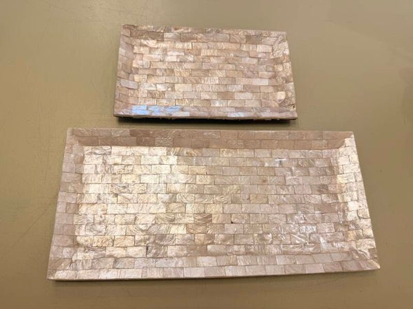 Schaal schelp parelmoer goud