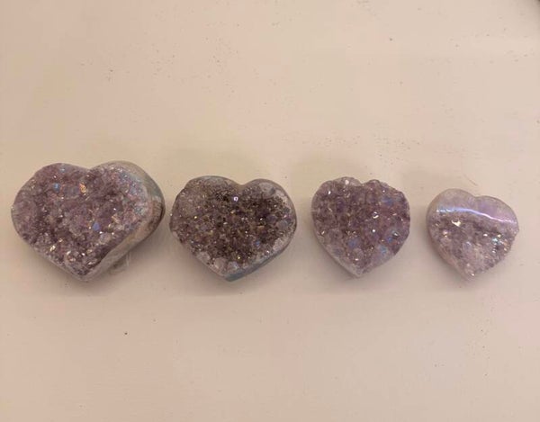 Regenboog aura kwarts hart